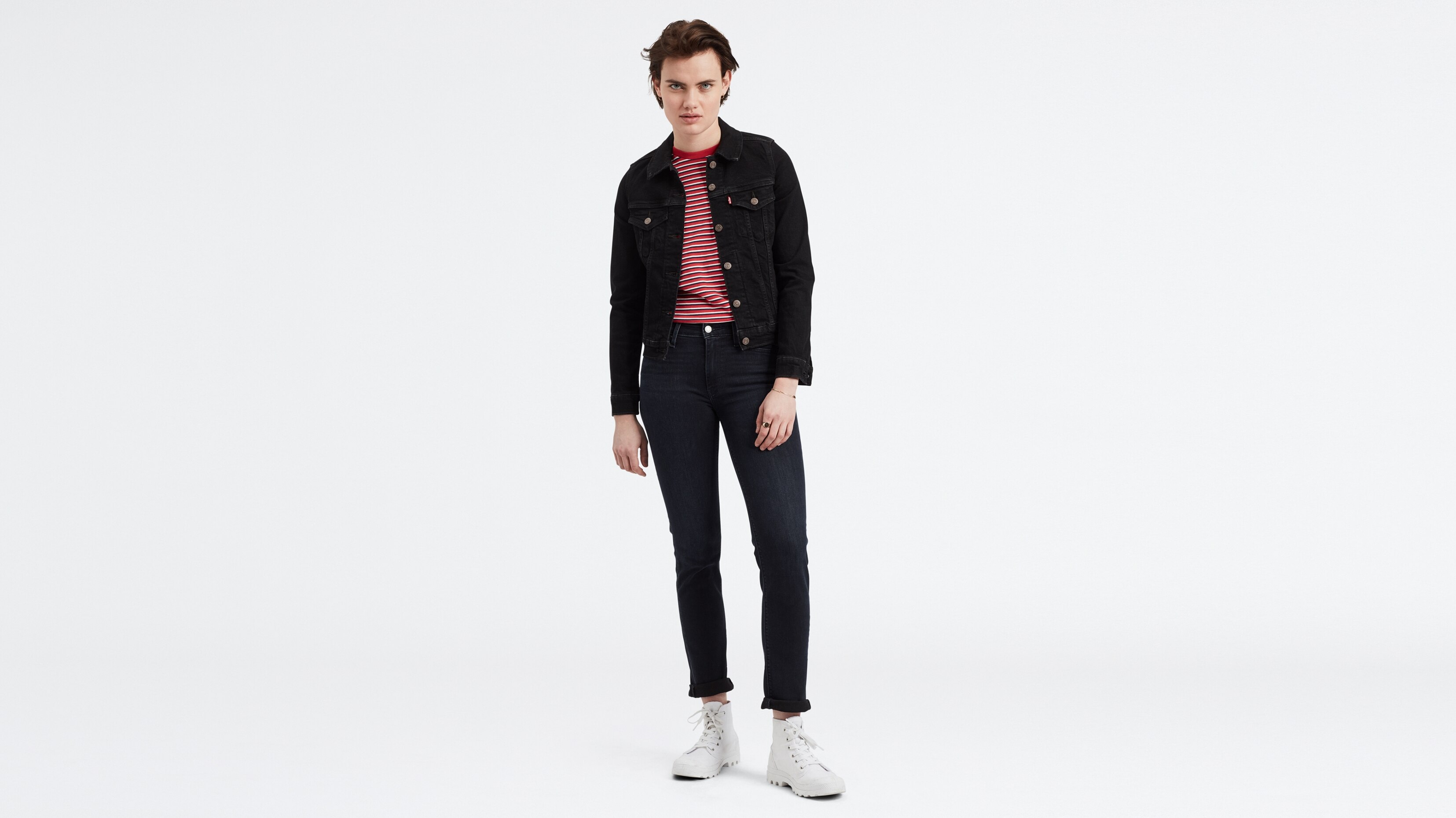 фото Джинсы женские levi's 712 slim черный 30/34