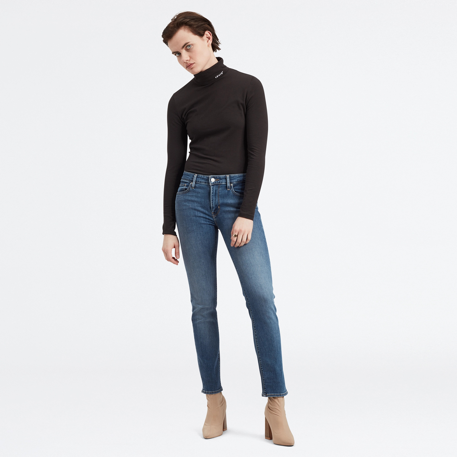 фото Джинсы женские levi's 712 slim голубые 26/32