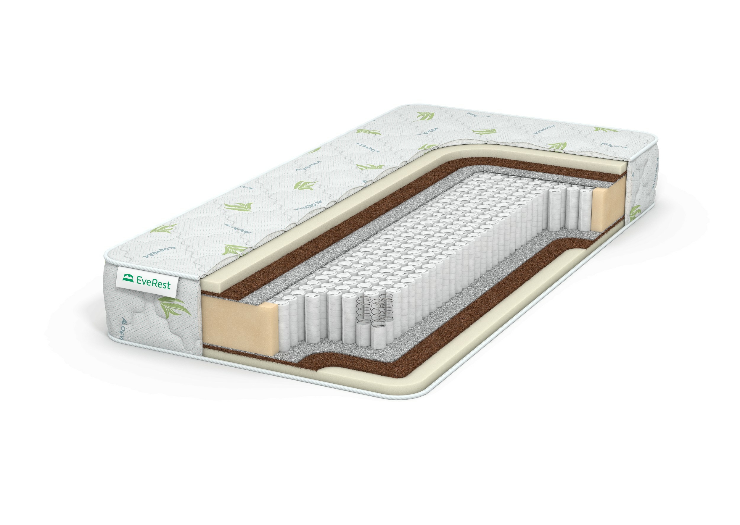 

Матрас EVEREST Мидл Рестфом Хард S1000 190х186, Бежевый;белый;серый;серебристый, Рестфом Хард S1000
