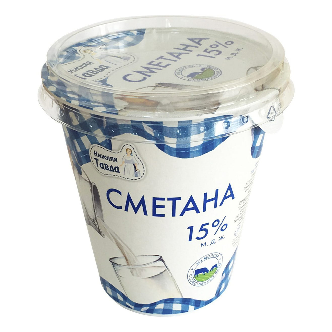 фото Сметана нижняя тавда 15% 300 г бзмж