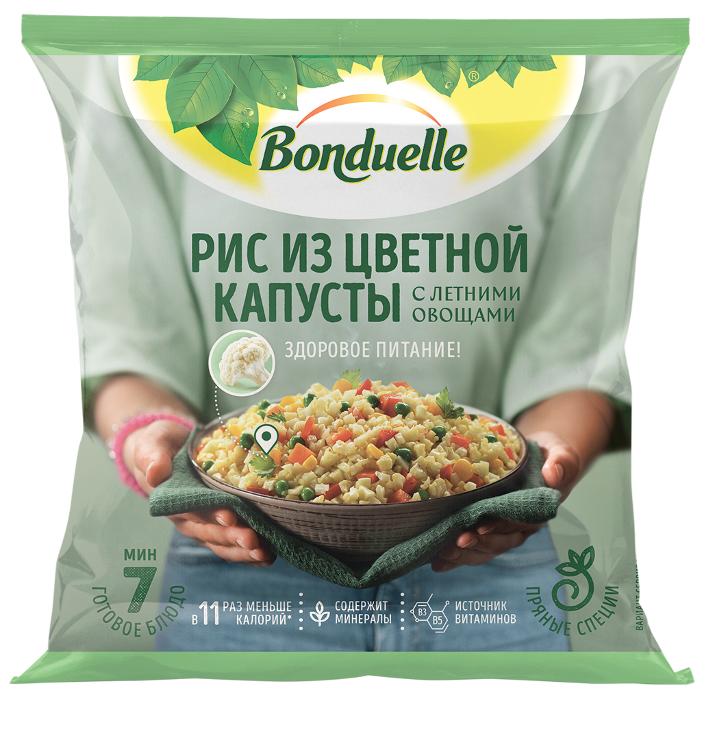 Смесь овощная Bonduelle рис из цветной капусты с летними овощами и травами  400 г