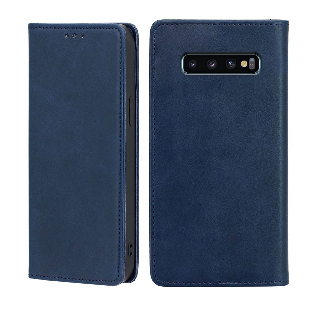 

Чехол-книжка MyPads для Samsung Galaxy S10+ SM-G975F / Самсунг S10 Plus,Телячья кожа,за..., Синий