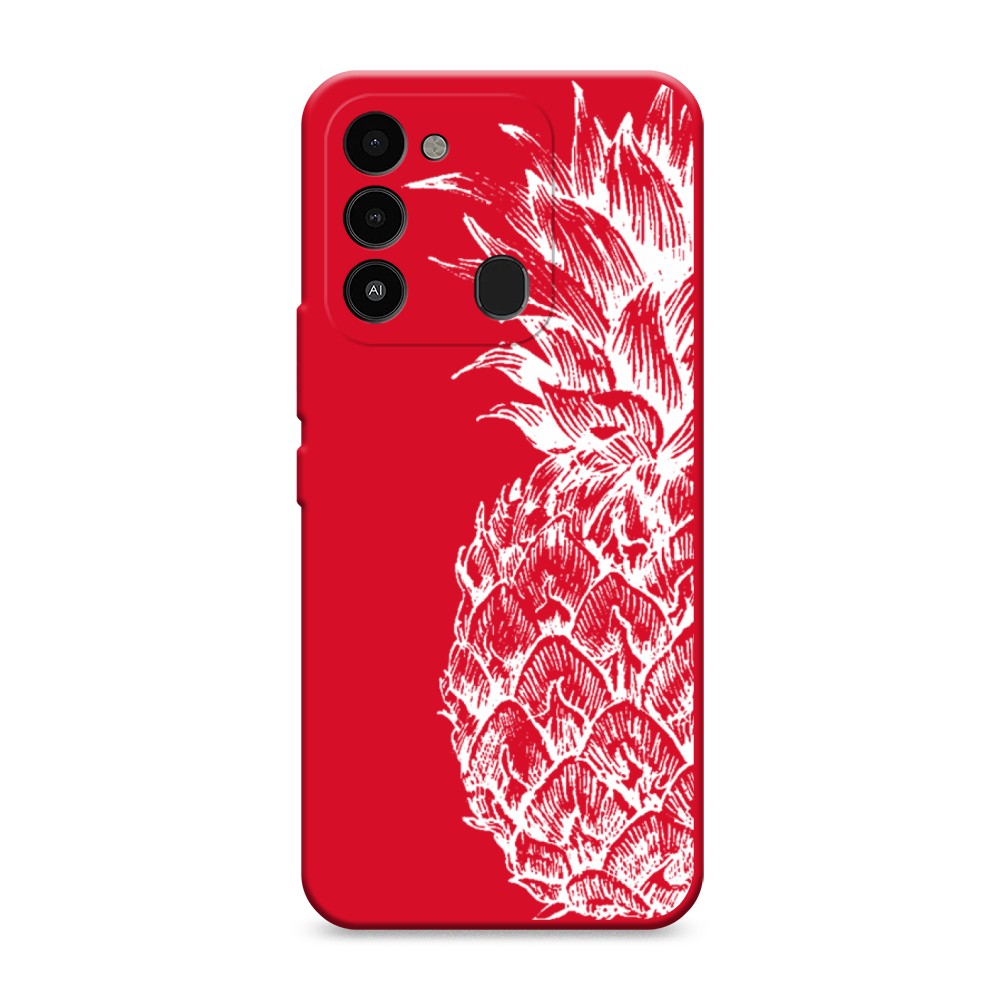 

Чехол Awog 301353-1 для Tecno Spark Go 2022, Spark 8C, Spark 9 "Ананас графика белая", Белый, 301353-1