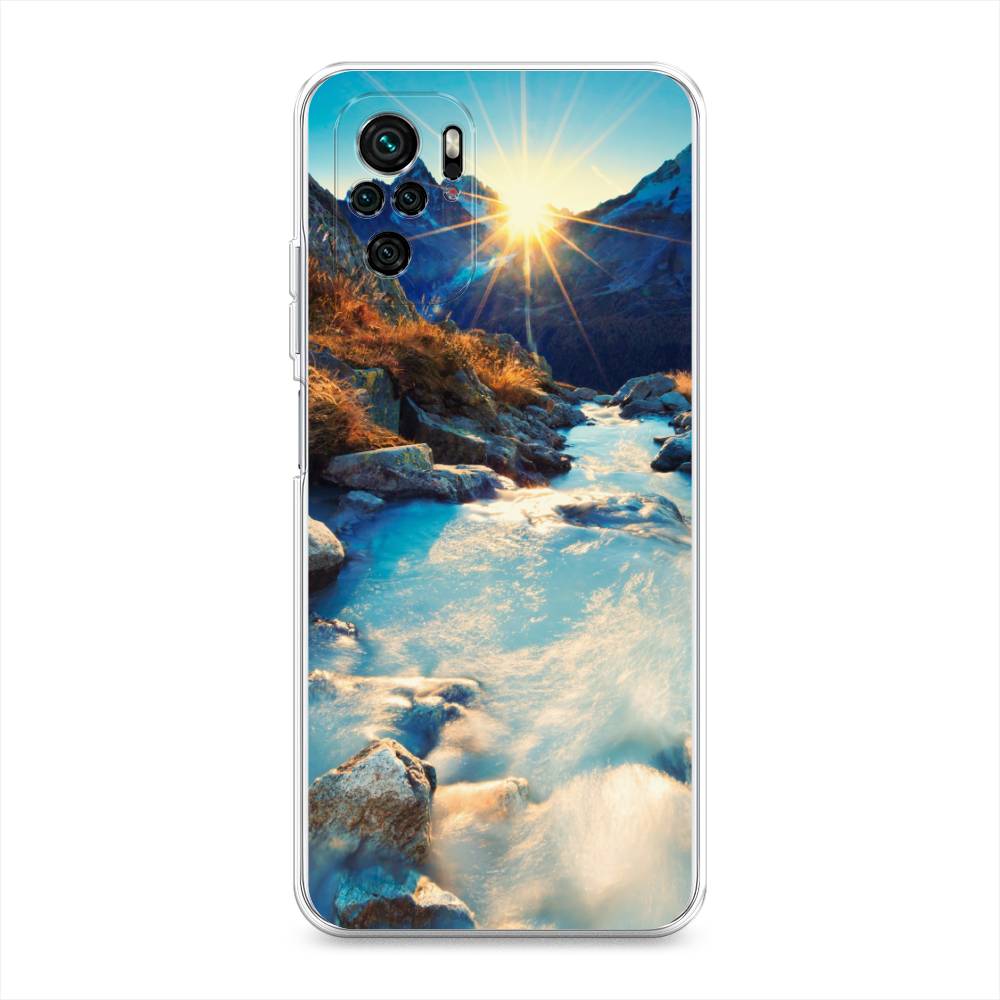 

Чехол Awog на Poco M5s / Сяоми Поко M5s "Восход 7", Коричневый;белый;голубой, 316250-4