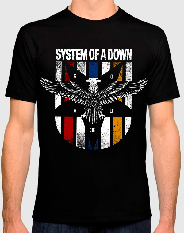 фото Футболка мужская dream shirts system of a down 50007472 черная xl