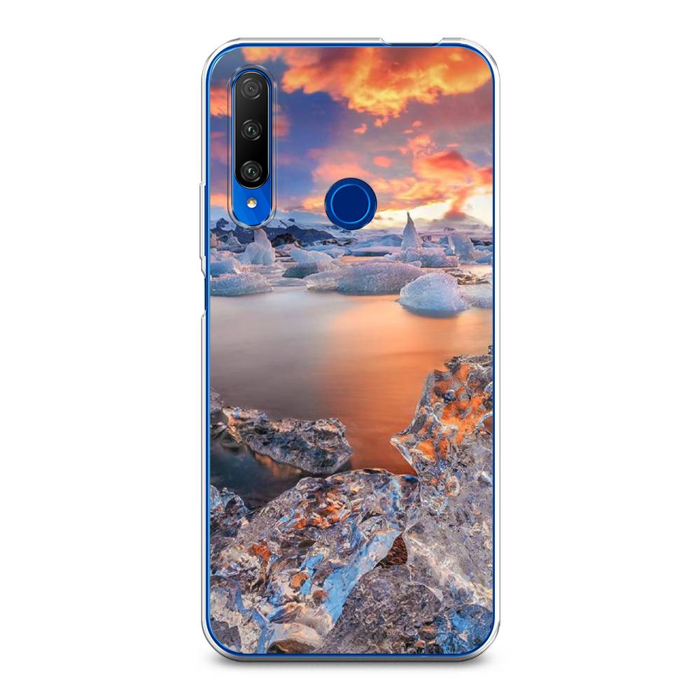 

Чехол на Huawei Honor 9X Premium "Ледники", Синий;оранжевый, 610650-2