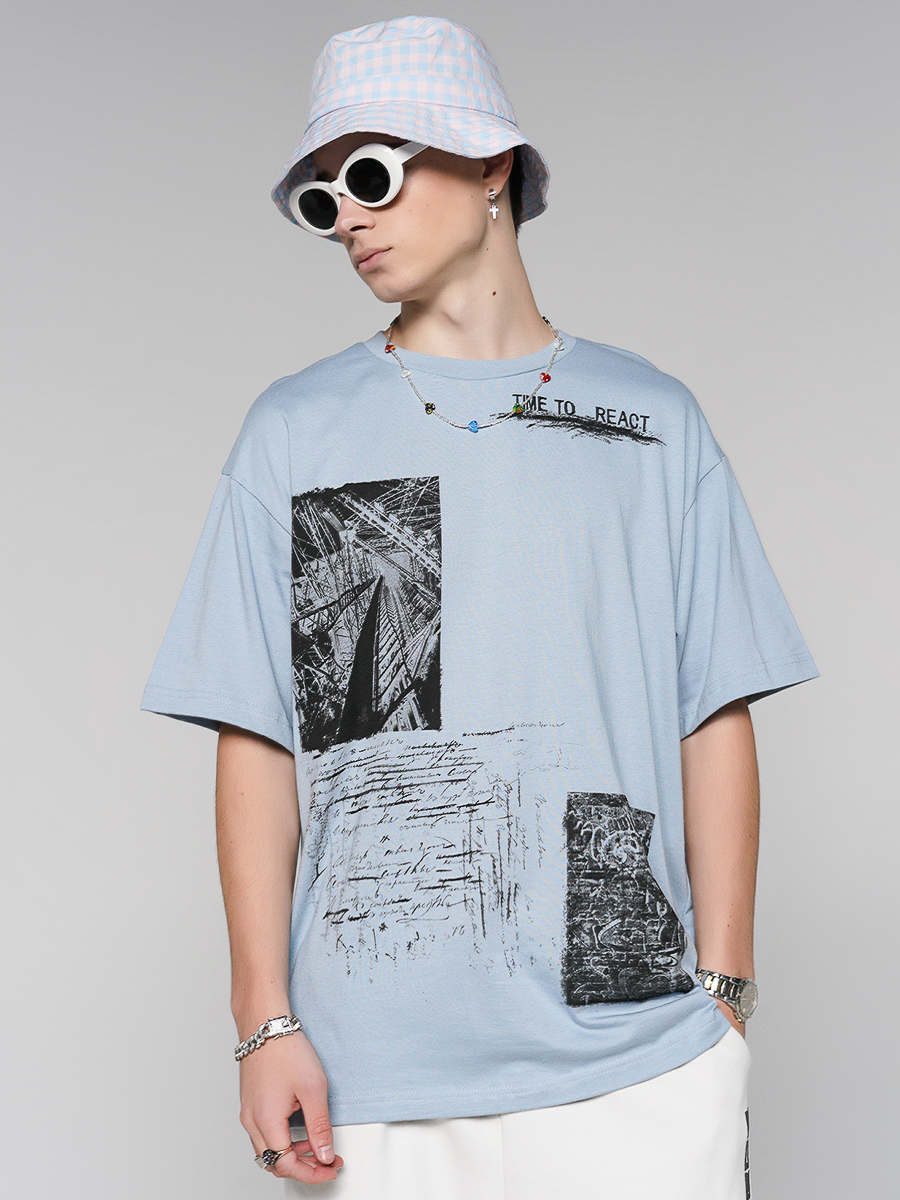 

Футболка мужская ТВОЕ 85309 голубая L