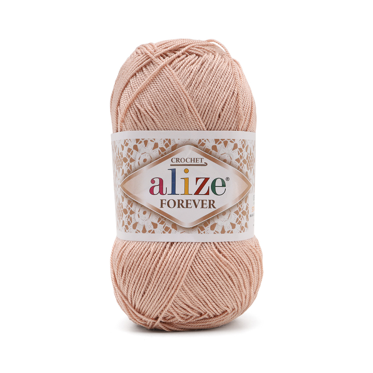 фото Пряжа alize forever crochet, 50 г, 300 м микроакрил ту 382 светлая пудра, 5 мотков