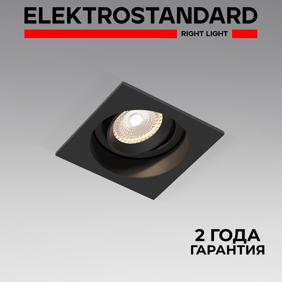 Встраиваемый светильник Elektrostandard Tune 25015/01 черный GU10 квадратный поворотный