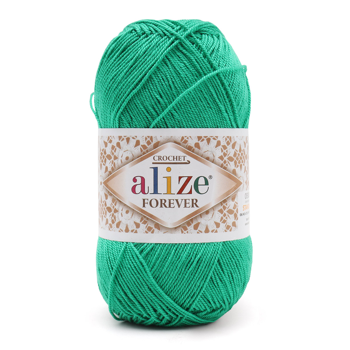 фото Пряжа alize forever crochet, 50 г, 300 м 100% микроакрил ту 123 изумруд, 5 мотков