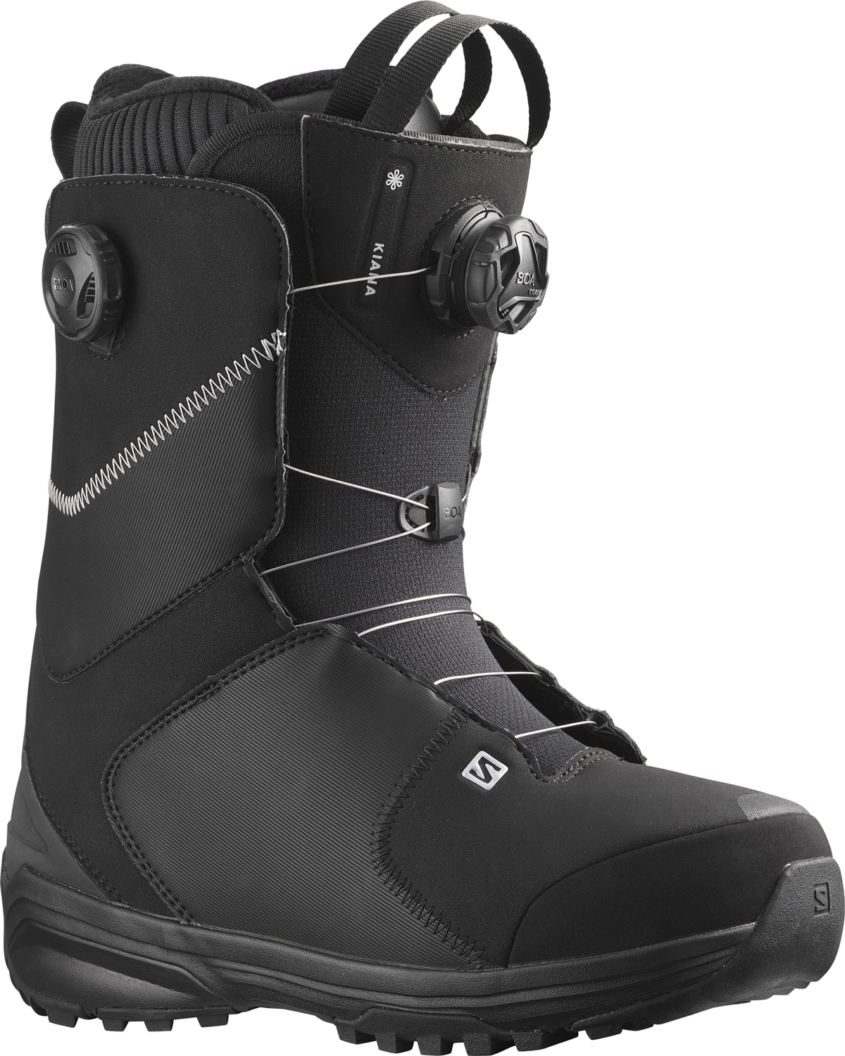 фото Ботинки для сноуборда salomon kiana dual boa 2022, black/black/si, 23 см