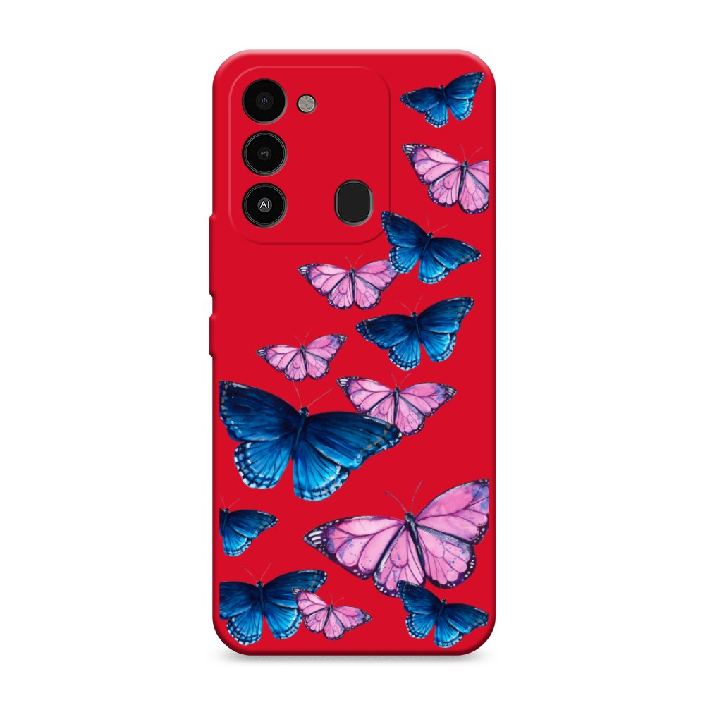 

Чехол Awog 301353-1 для Tecno Spark Go 2022, Spark 8C, Spark 9 "Полет бабочек", Синий;черный;розовый, 301353-1