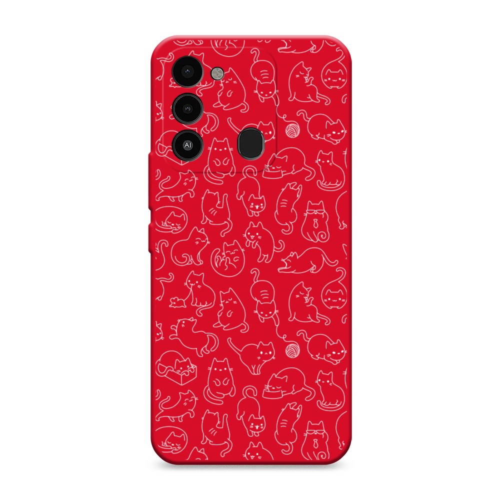 

Чехол Awog 301353-1 для Tecno Spark Go 2022, Spark 8C, Spark 9 "Шкодливые котики", Прозрачный;бежевый, 301353-1