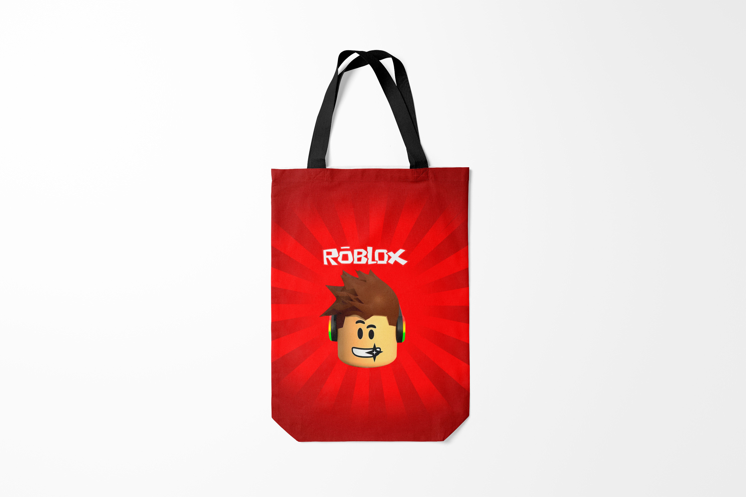 

Сумка шoппер унисекс Burnettie Roblox, белый; красный, Roblox