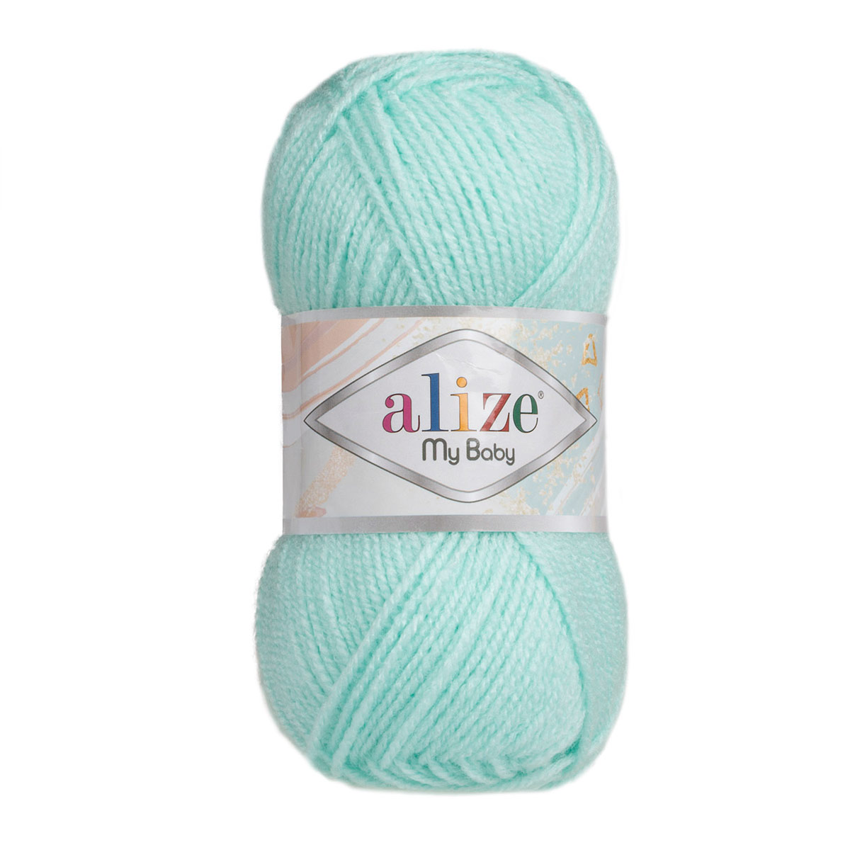 фото Пряжа alize my baby, 50 г, 150 м 100% акрил 189 светло-бирюзовый, 5 мотков