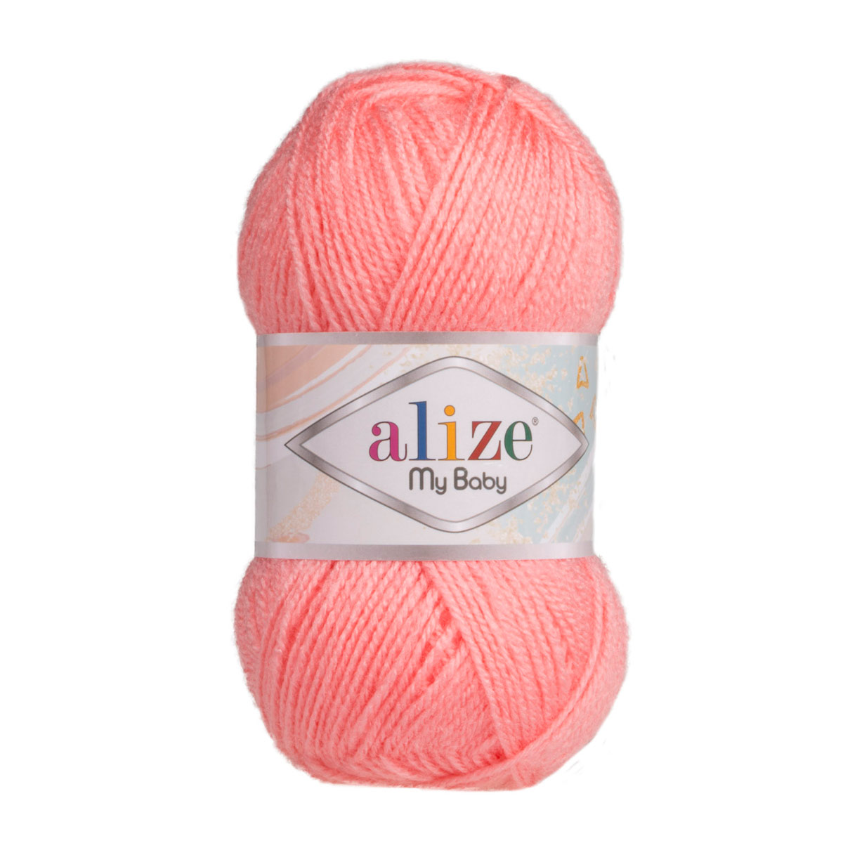 

Пряжа Alize My baby, 50 г, 150 м 100% акрил 517 светло-персиковый, 5 мотков