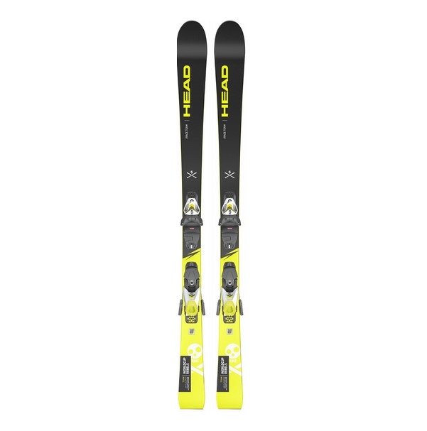 фото Горные лыжи head wc irace team sw slr pro+slr 7.5 gw ac brake 78 2021 yellow/black, 120 см