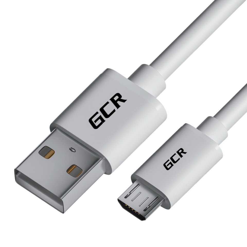 фото Кабель для зарядки и передачи данных microusb gcr 0,3м для samsung xiaomi huawei