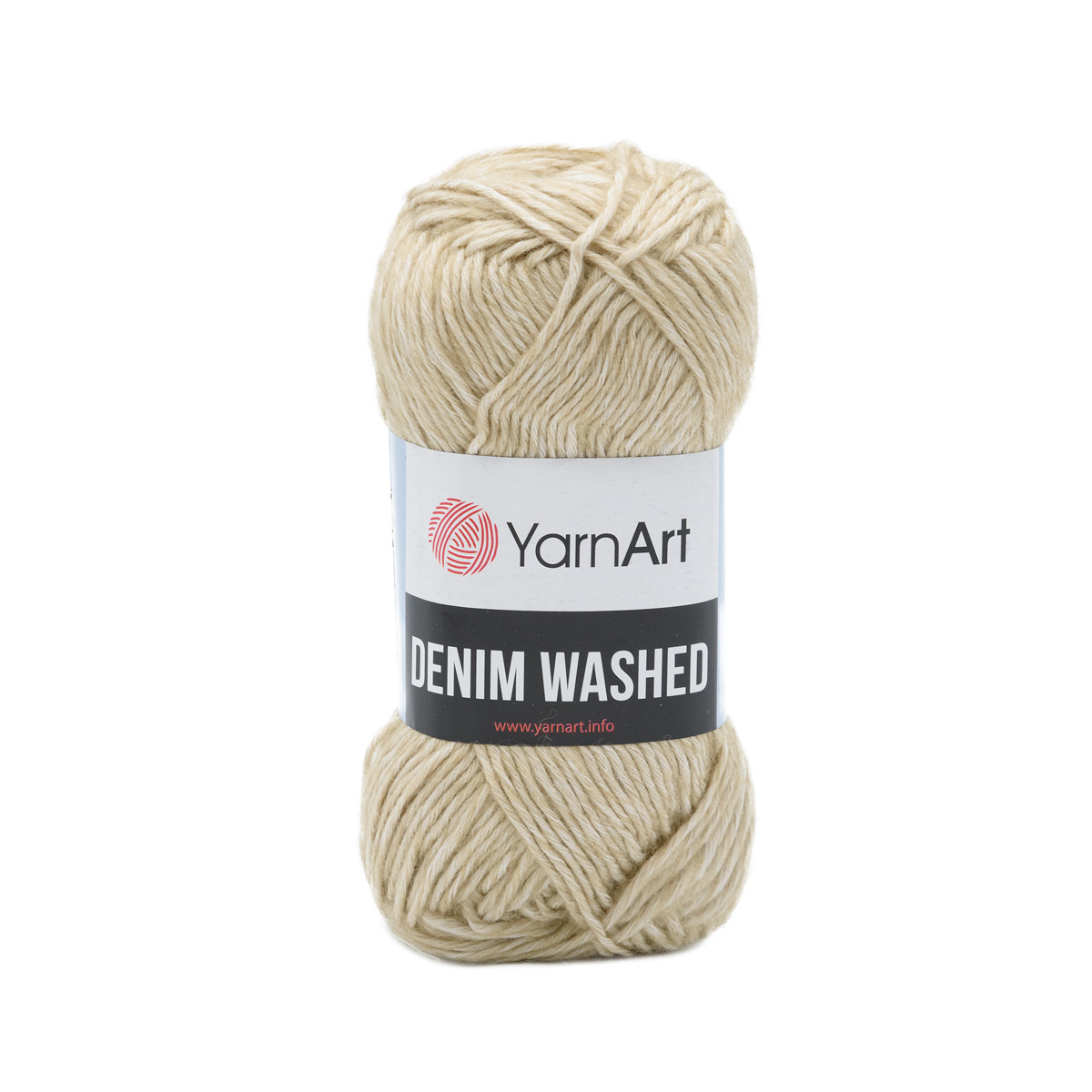 

Пряжа YarnArt Denim Washed, 50 г, 130 м хлопок, акрил 914 бежевый, 10 мотков