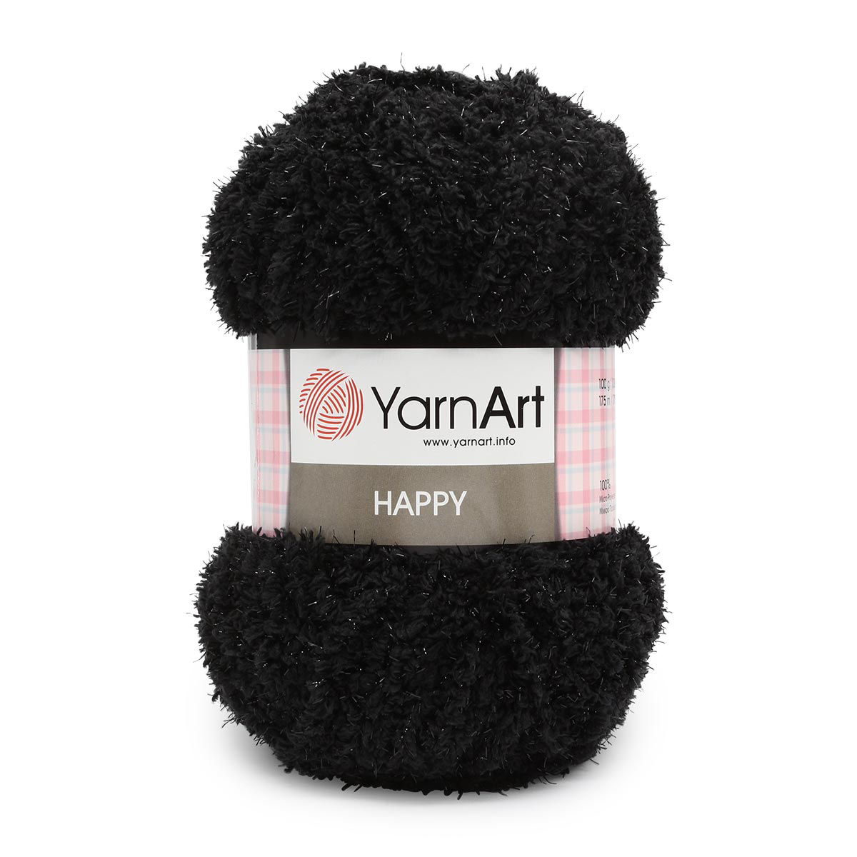 

Пряжа YarnArt Happy, 100 г, 175 м 100% микрополиэстер 782 чёрный, 4 мотка