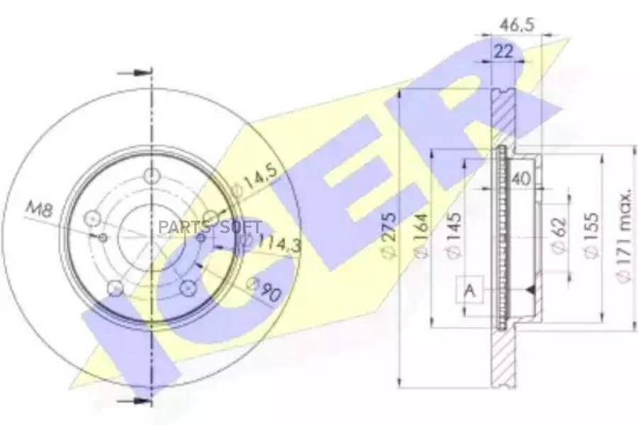 

Диск Тормозной Передний Toyota Corolla Icer 78bd2890-2 Icer арт. 78BD2890-2
