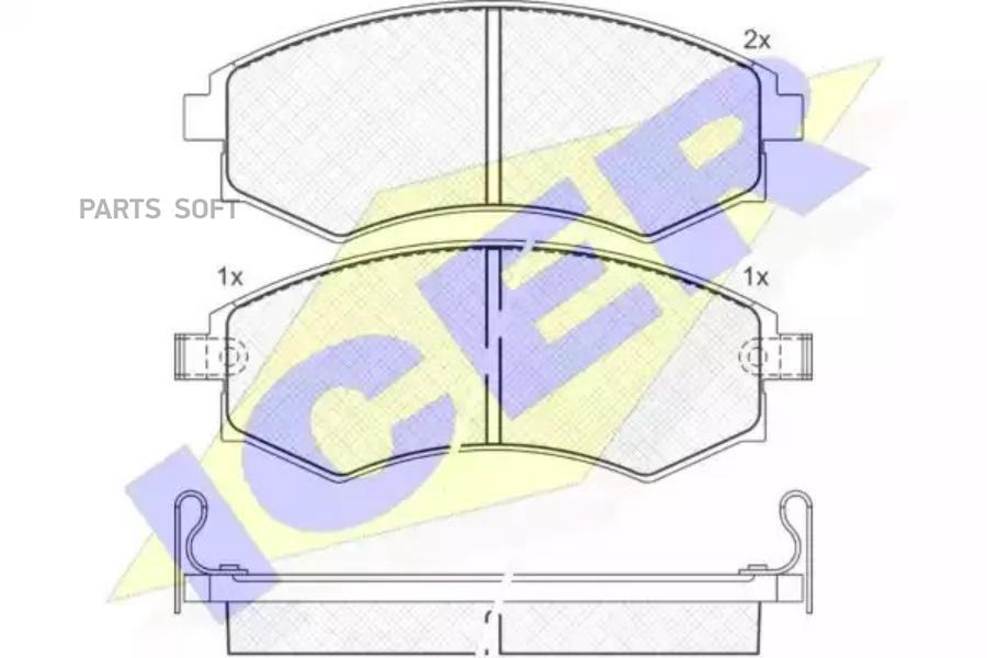 

Колодки Передние Hyundai Elantra 00-06/Matrix 04-> Icer 181267 Icer арт. 181267