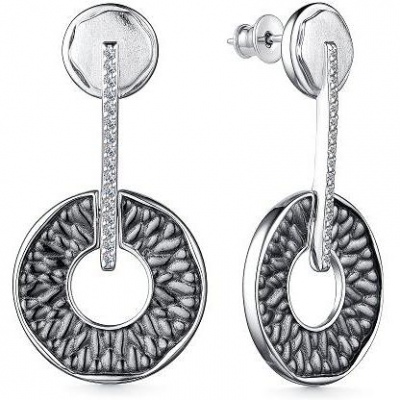

Серьги из серебра с фианитом АЛЬКОР 02-2435_00КЦ-17, 02-2435_00КЦ-17