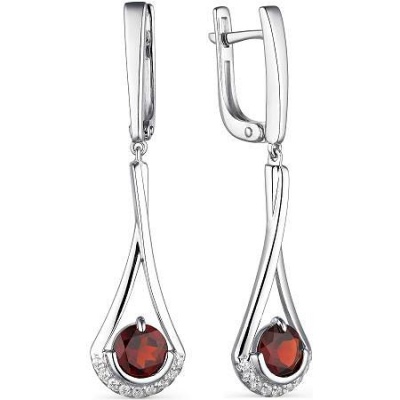 

Серьги из серебра с фианитом АЛЬКОР 02-1853_00ГР-00, 02-1853_00ГР-00