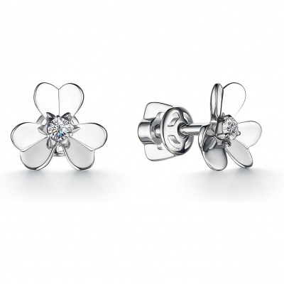 

Серьги из белого золота с бриллиантом АЛЬКОР 24259-200, 24259-200