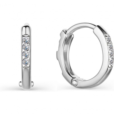 

Серьги из белого золота с бриллиантом АЛЬКОР 23973-200, 23973-200