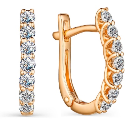 

Серьги из красного золота с бриллиантом АЛЬКОР 23941-100, 23941-100