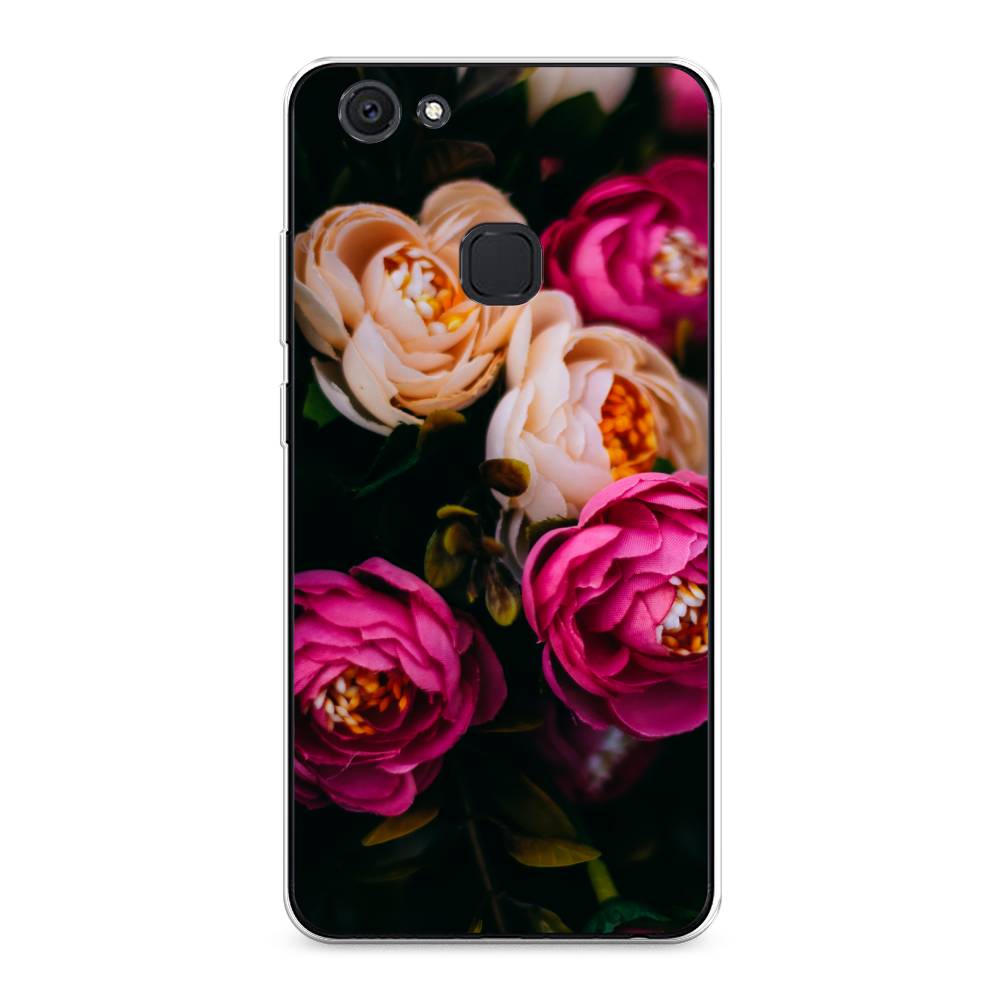 

Чехол Awog на Vivo V7 Plus "Розовые пионы на черном", Разноцветный, 260750-8