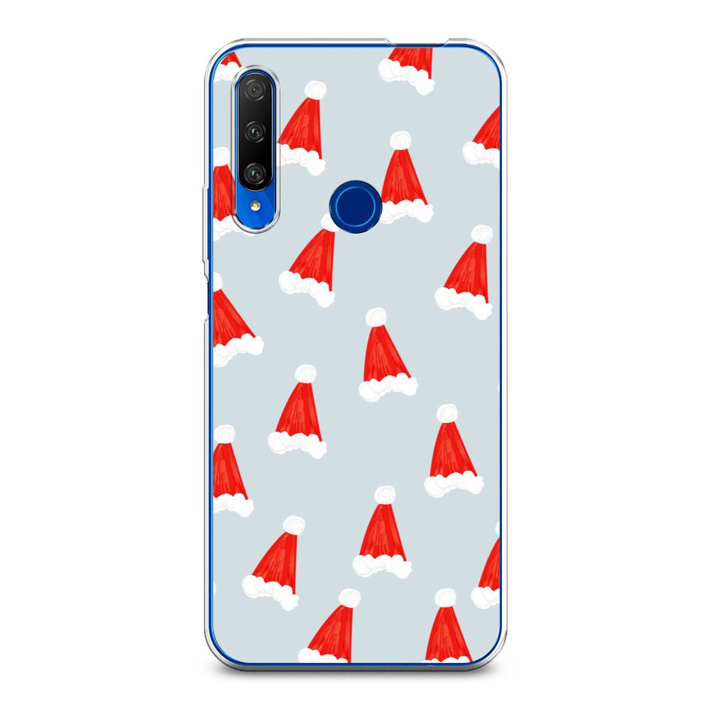 

Чехол на Huawei Honor 9X Premium "Новогодние шапочки", Белый;красный;серый, 610650-5