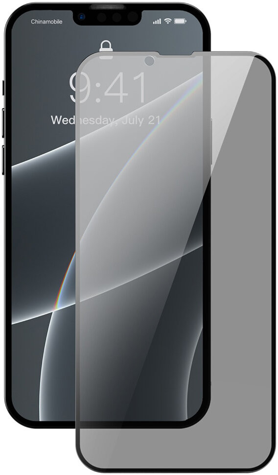 

Стекло Baseus Curved Glass crack-resistant edges Anti-spy 0.23 mm iPhone 13/13 Pro (2 шт.), Curved Glass crack-resistant edges Anti-spy
