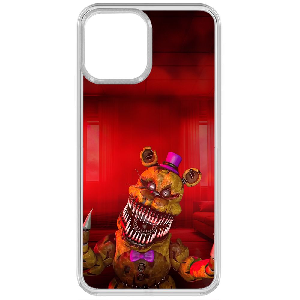 

Чехол-накладка Krutoff Clear Case ФНАФ - Фредди атакует для iPhone 13, Прозрачный