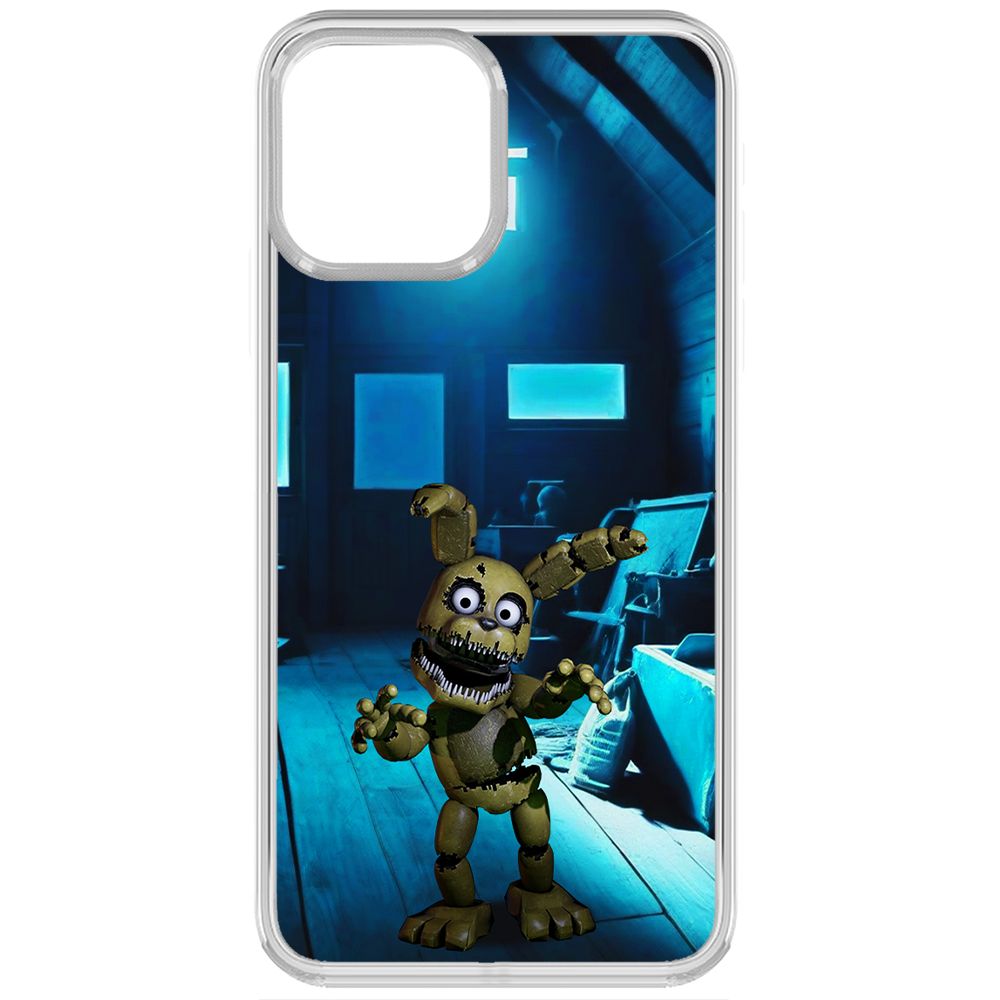 

Чехол-накладка Krutoff Clear Case ФНАФ - Плюштрап для iPhone 13, Прозрачный