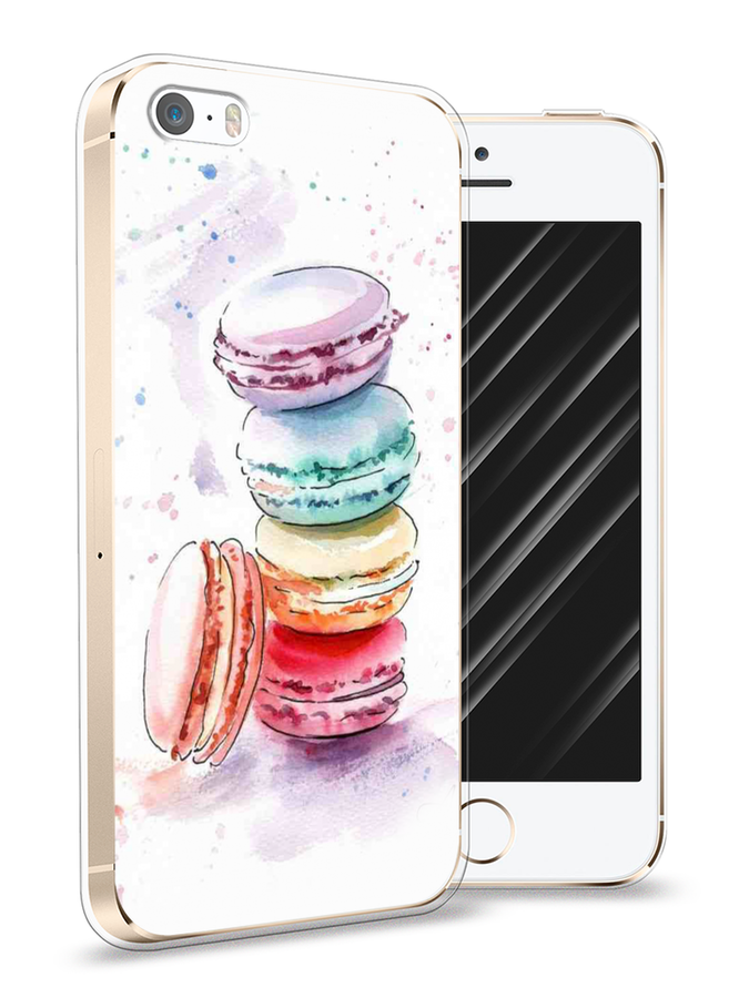 

Чехол Awog на Apple iPhone 5/5S/SE / Айфон 5/5S/SE "Пирамидка макарони 2", Разноцветный, 10350-10