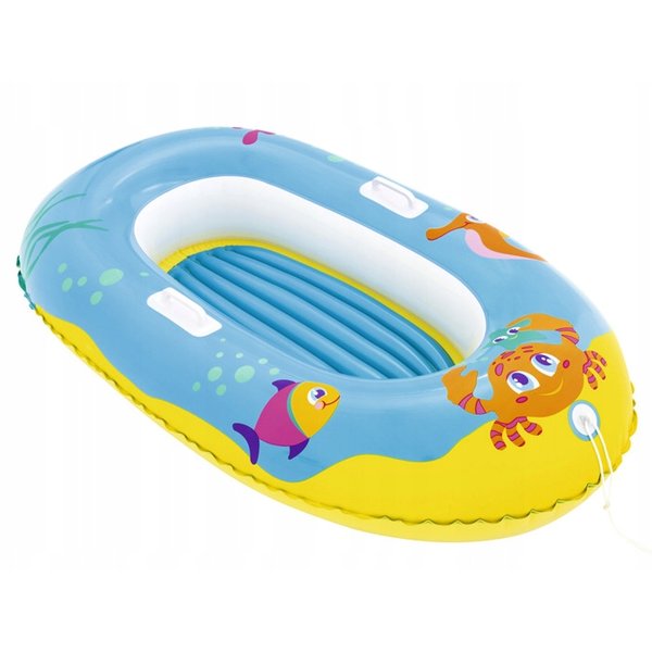 

Лодочка для плавания надувная Bestway 34009 (137х89см) 3-6 лет, синий, Синий;желтый
