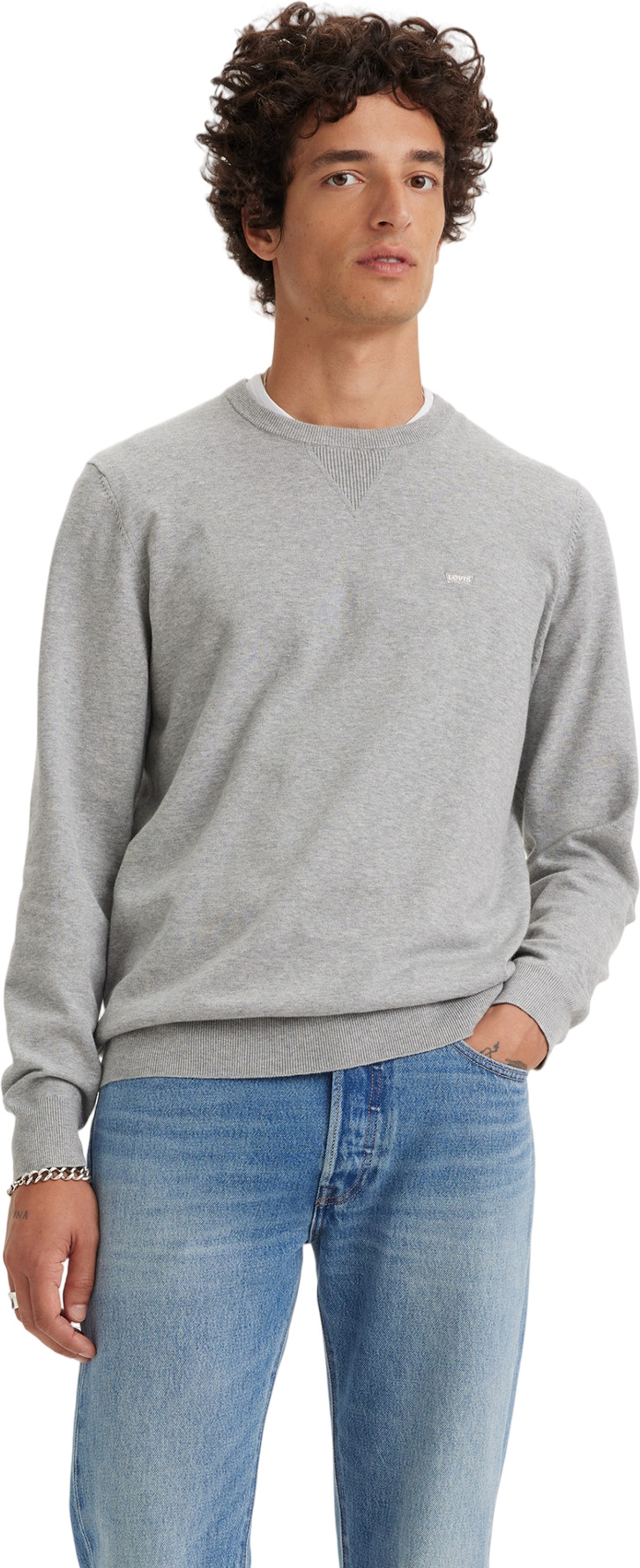 

Свитшот мужской Levi's Men Lightweight Housemark Sweater серый L, Men Lightweight Housemark Sweater