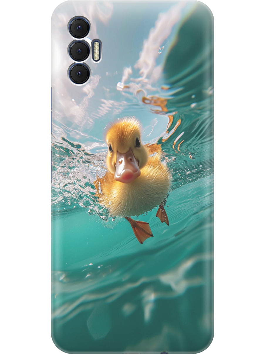 

Силиконовый чехол на Tecno Spark 8P с принтом "Подводный утенок", Прозрачный;голубой;желтый, 741736212