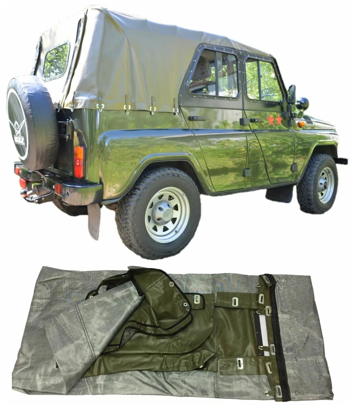 Тент Кузова Уаз 469 Хаки Тент-Пром ТЕНТ-ПРОМ арт. 469