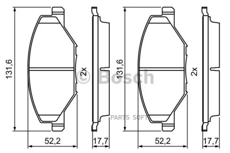 

Тормозные колодки Bosch 0986495390