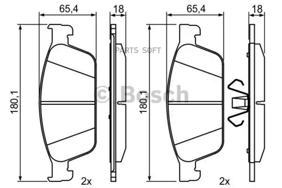 

Тормозные колодки Bosch 0986495388