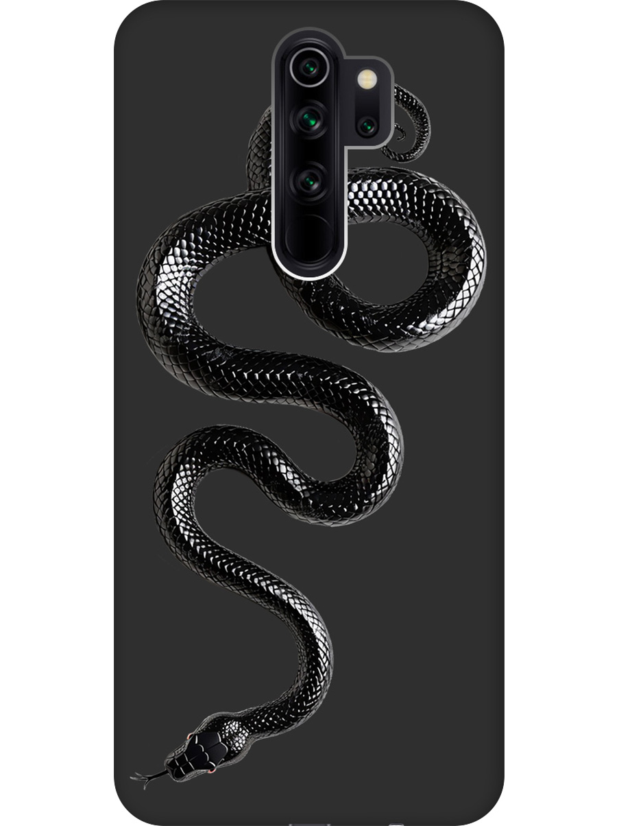 

Силиконовый чехол на Xiaomi Redmi Note 8 Pro с принтом "Черная мамба" матовый черный, 721936313