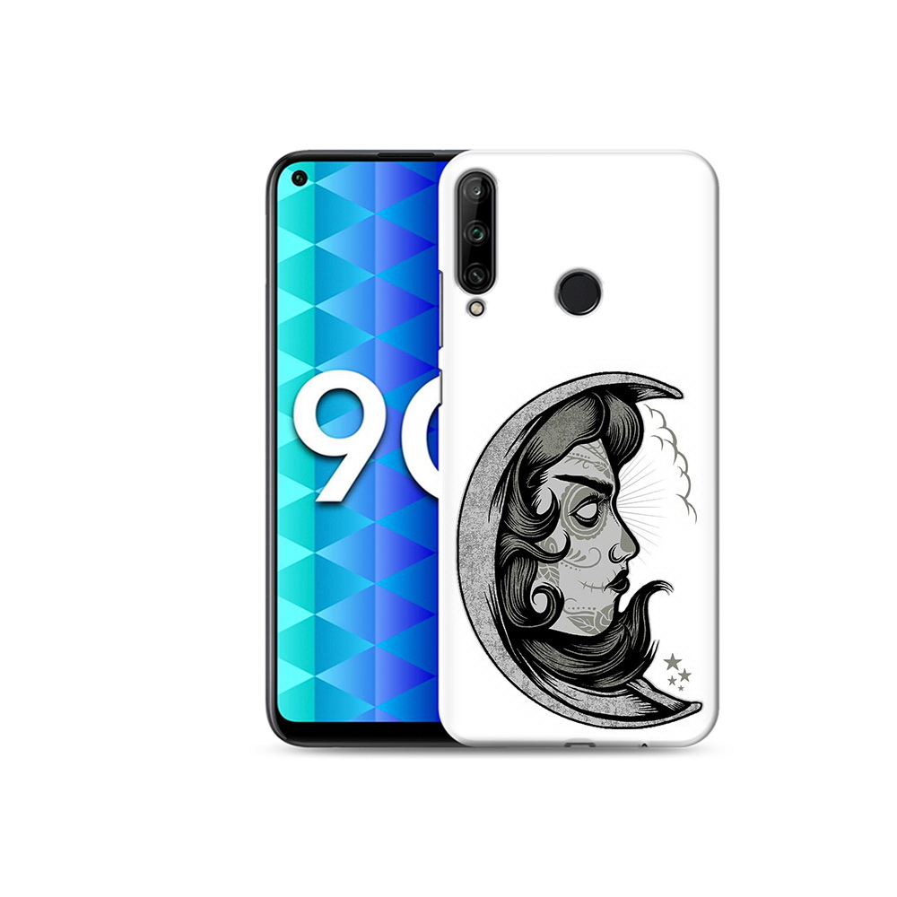 

Чехол MyPads Tocco для Honor 9C черно белая луна с лицом (PT149389.41.680), Tocco