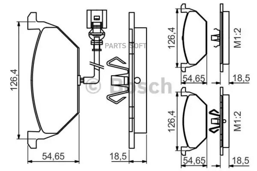 Тормозные колодки Bosch 0986495213