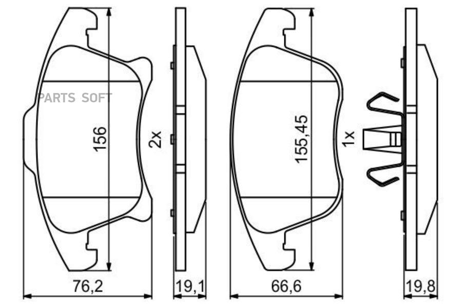 

Тормозные колодки Bosch 0986494837