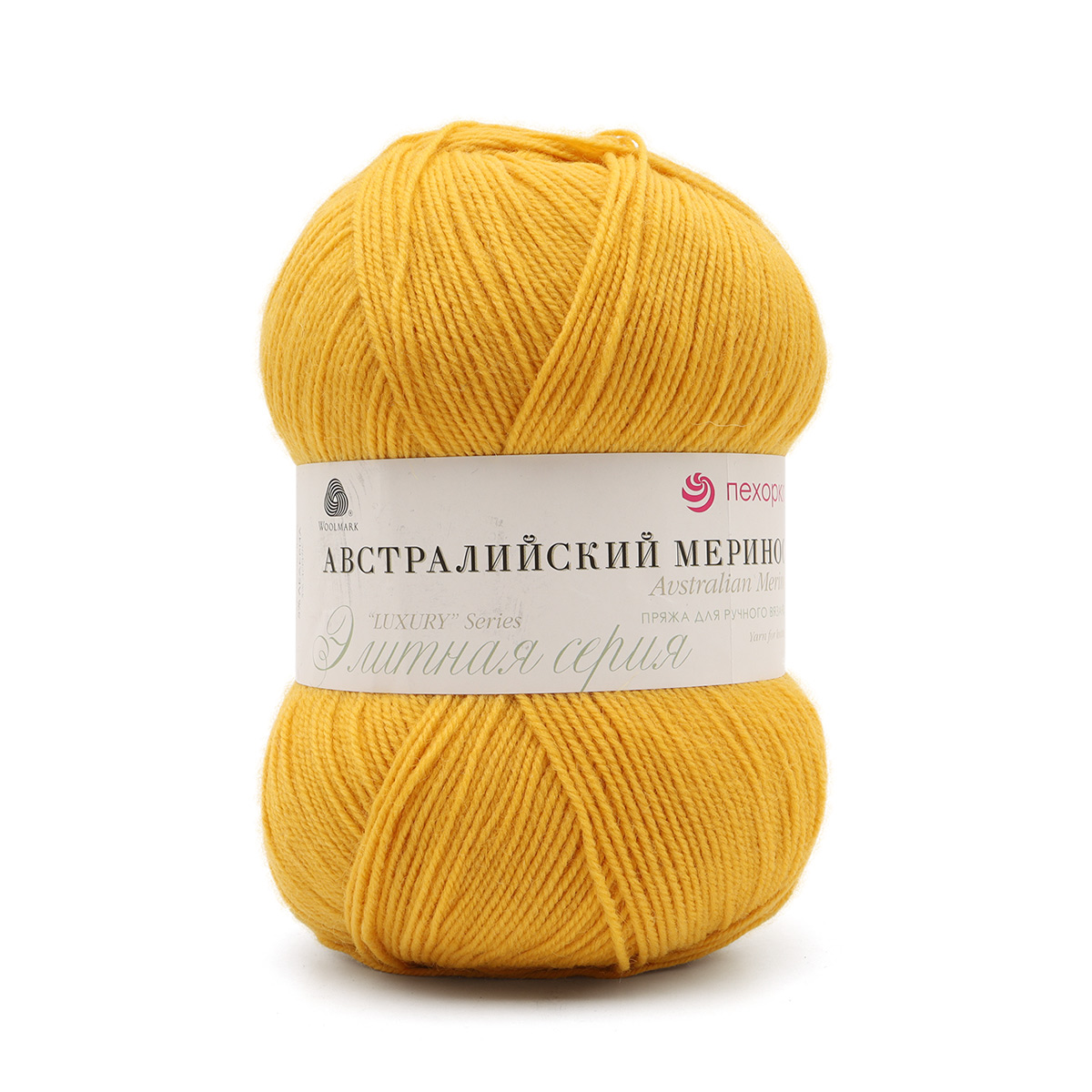 

Пряжа Пехорка Австралийский меринос, 100 г, 400 м меринос 340 листопад, 5 мотков, Желтый