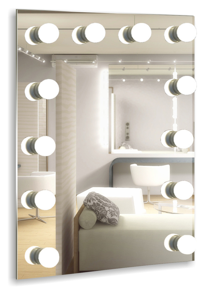 

Зеркало Silver Mirrors Elegance Бриджит 600 х 800 мм 10 ламп гримерное, Elegance