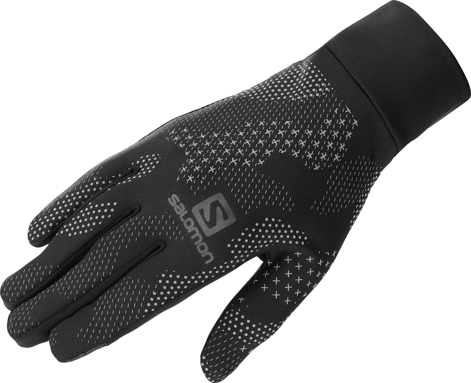 фото Перчатки salomon agile warm glove u, 2022, black/ao/si, xs